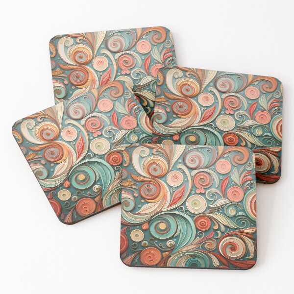 Item preview, Whimsical Swirls Pattern designed and sold by ArtFactoryAI.