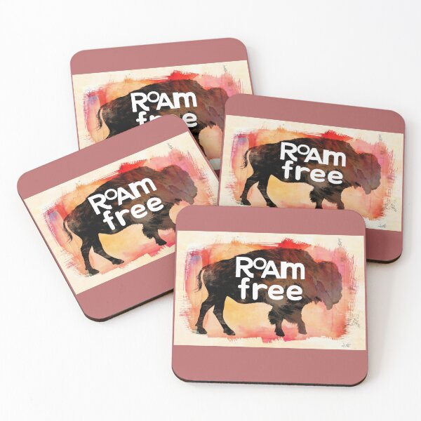Item preview, Roam Free Text On Buffalo Art  designed and sold by art64.