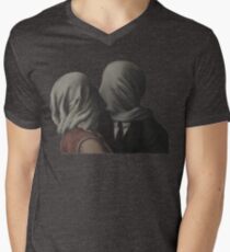 René Magritte – The Lovers (Paris 1928) V-Neck T-Shirt