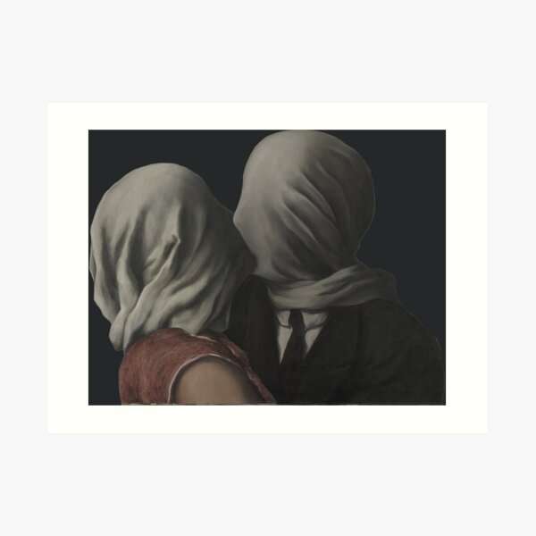 René Magritte - Los amantes (París, 1928) Lámina artística