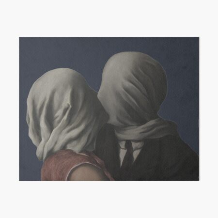 René Magritte – The Lovers (Paris 1928) Art Board Print