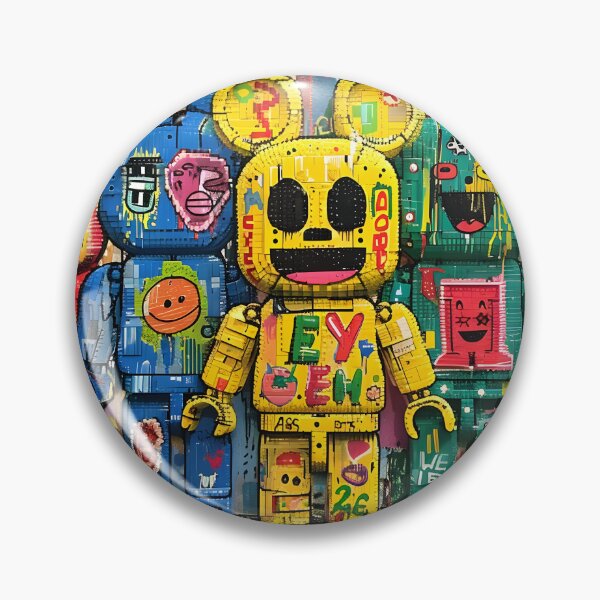 Artikelvorschau, Bunte Roboter-Street-Art-Graffiti - Urban Pop Art Digital Design Collection entworfen und verkauft von AnnDesignStudio.