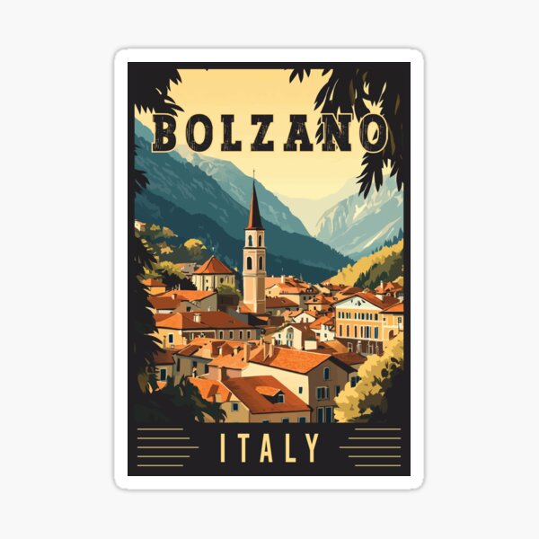 Item preview, Discover Northern Italy Alpine Town of Bolzano in Italy - Travel Art designed and sold by turtlestart.