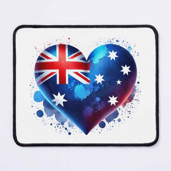 Item preview, Australia Heart Flag Watercolour Style designed and sold by FlagWardrobe.
