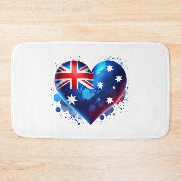 Item preview, Australia Heart Flag Watercolour Style designed and sold by FlagWardrobe.