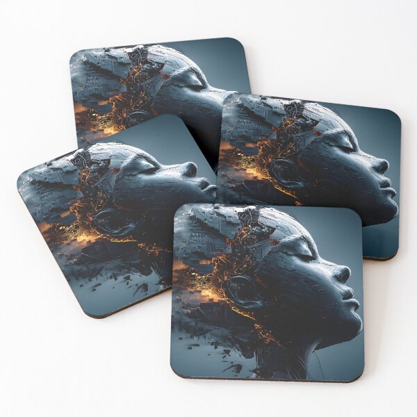 Item preview, Futuristic Abstract Profile of a Human-Like Face designed and sold by Artessie.