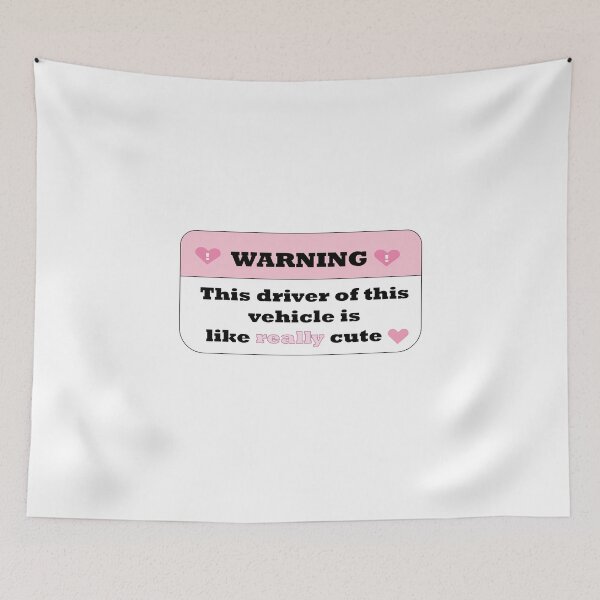 Item preview, Warning this driver of this vehicle is like really cute car sticker design designed and sold by Gracie_Designs.