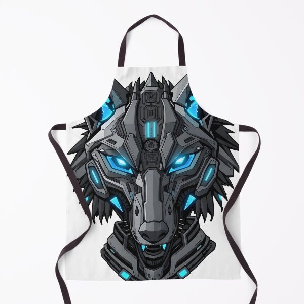 Item preview, Blue Grey cyber wolf head designed and sold by Metaverse8.