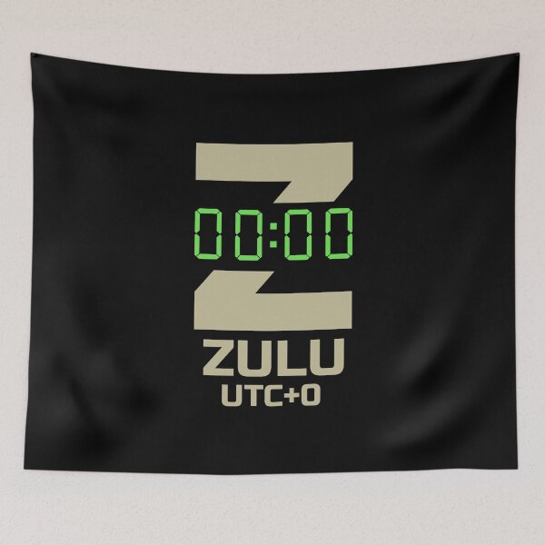 Item preview, Zulu Time Military UTC+0 Clock Graphic designed and sold by AnnSign.