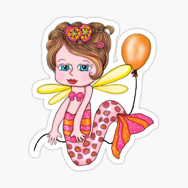 NELY FLYING MERMAID Sticker