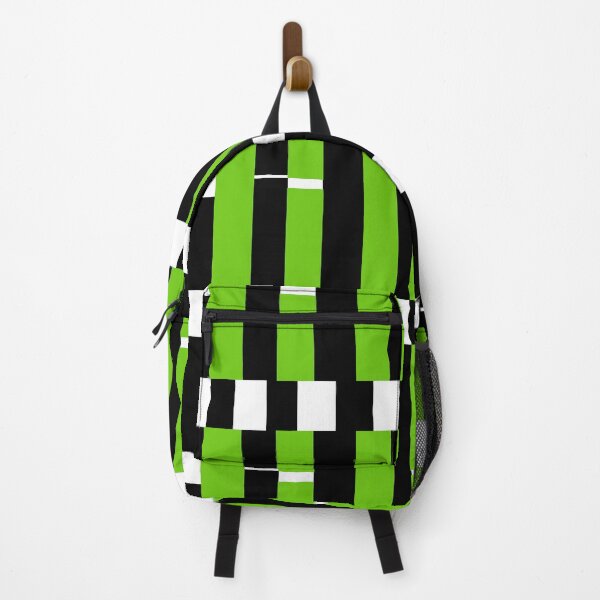 Item preview, Green Black Geometric Pattern – Bold Minimalist Techno Grid designed and sold by Caramelo streetwear.