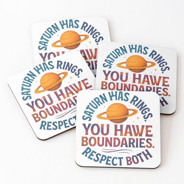 Item preview, Saturn Has Rings. You Have Boundaries. Respect Both. — Cosmic Quote Design designed and sold by OrbitOdyssey.