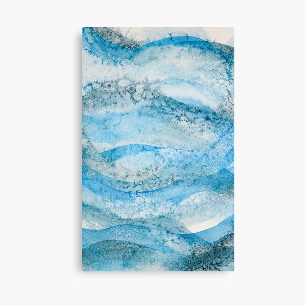 Aperçu de l'œuvre Vagues océaniques à l'aquarelle salée créée et vendue par abstractsbyanna.