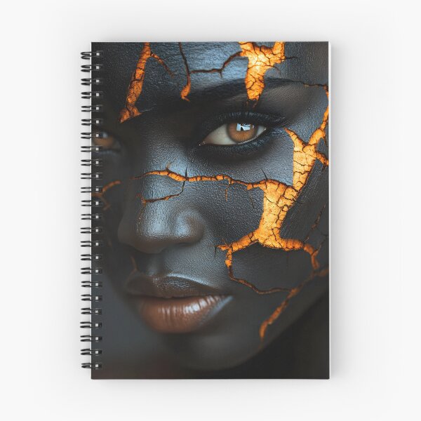 Item preview, Striking Portrait with Cracked Lava Inspired Skin designed and sold by Artessie.