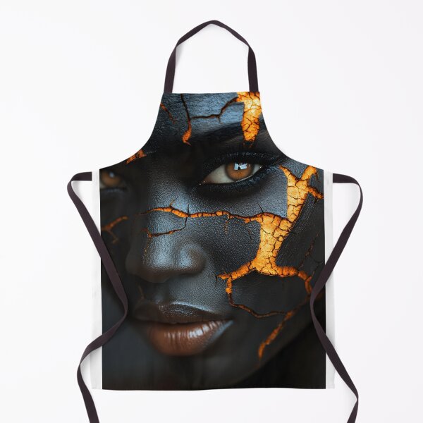 Item preview, Striking Portrait with Cracked Lava Inspired Skin designed and sold by Artessie.