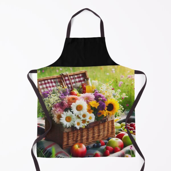 Item preview, Sunny Picnic Aesthetic – Plaid, Basket Fruits in Field designed and sold by EmeraldeaArt.