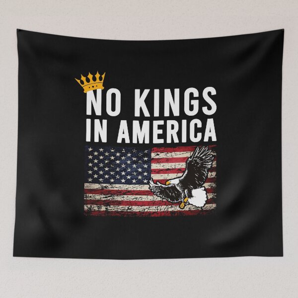 Item preview, No Kings in America – Anti Fascist Anti Trump designed and sold by Dmetalx Art Apparel.