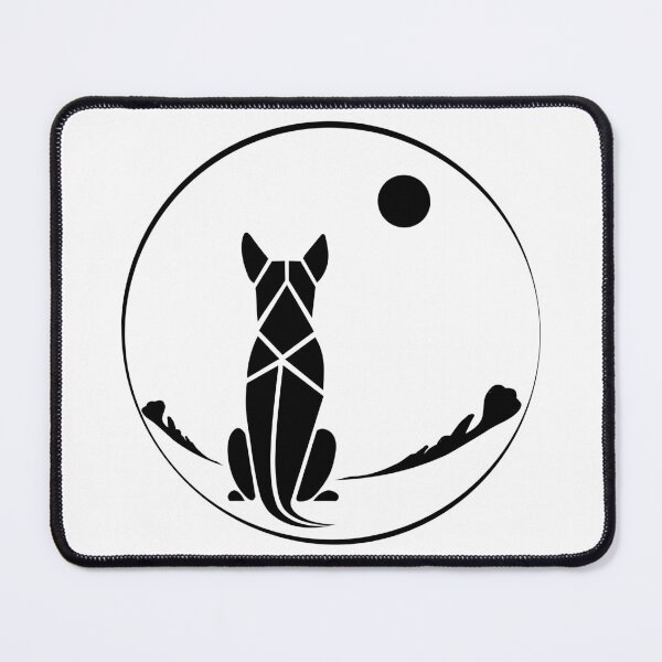 Item preview, Minimalist dog watching the reflective sun designed and sold by Merch Project.