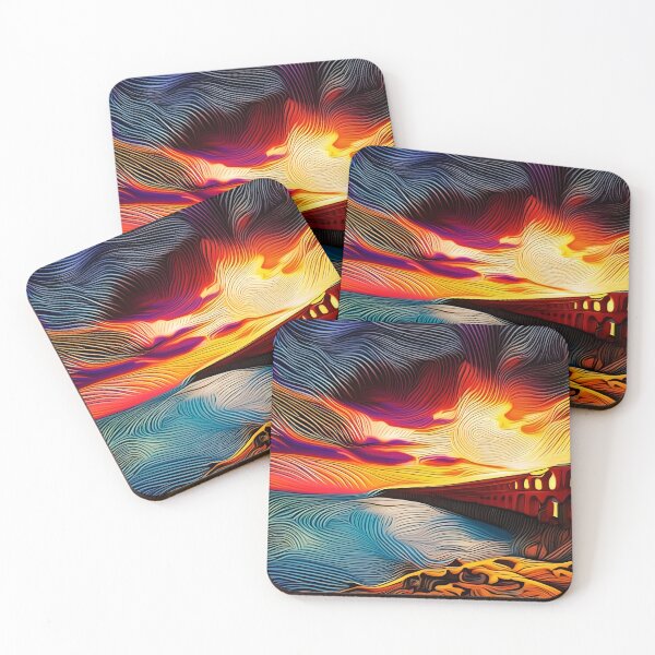 Item preview, Psychedelic Sunset Aqueduct designed and sold by VA Design.