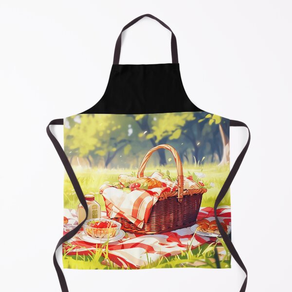 Item preview, Anime Picnic Bliss – Basket, Plaid Outdoor Feast designed and sold by EmeraldeaArt.