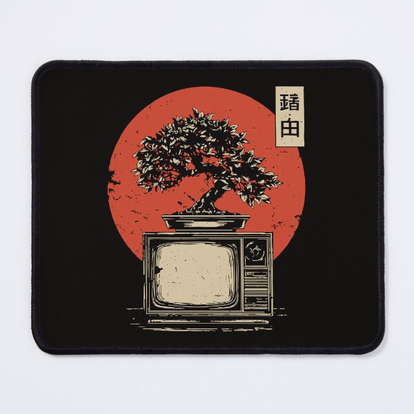 Item preview, Retro Bonsai & TV Fusion – Wabi-Sabi Japanese Surreal Art designed and sold by TuncGK.
