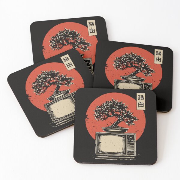 Item preview, Retro Bonsai & TV Fusion – Wabi-Sabi Japanese Surreal Art designed and sold by TuncGK.