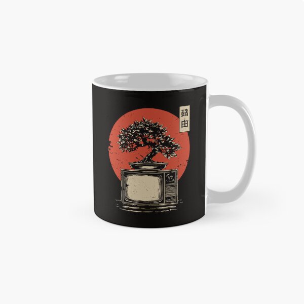 Item preview, Retro Bonsai & TV Fusion – Wabi-Sabi Japanese Surreal Art designed and sold by TuncGK.