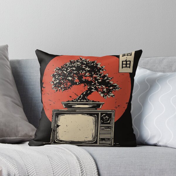 Item preview, Retro Bonsai & TV Fusion – Wabi-Sabi Japanese Surreal Art designed and sold by TuncGK.