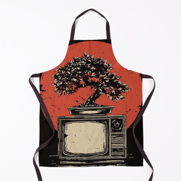 Item preview, Retro Bonsai & TV Fusion – Wabi-Sabi Japanese Surreal Art designed and sold by TuncGK.