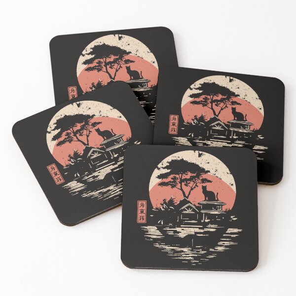 Item preview, Cat on Island at Dusk – Mystical Japanese Minimalism with Wabi-Sabi designed and sold by TuncGK.