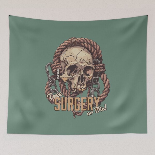 Item preview, Tree Surgery or Die! - Skull and Climbing Gear designed and sold by grimpicture.