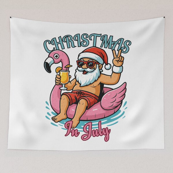 Item preview, Christmas in July Boys Kids Santa Flamingo Summer Xmas Vibes designed and sold by Merchrise.