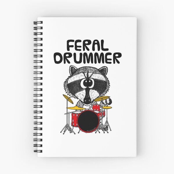 Item preview, Feral Drummer, Raccoon Drums Drum Teacher Musician Funny designed and sold by doodlerob.