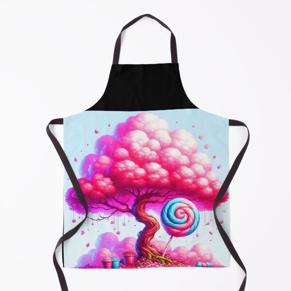 Item preview, Lollipop Under the Cotton Candy Tree – Fantasy Dessert Art designed and sold by EmeraldeaArt.