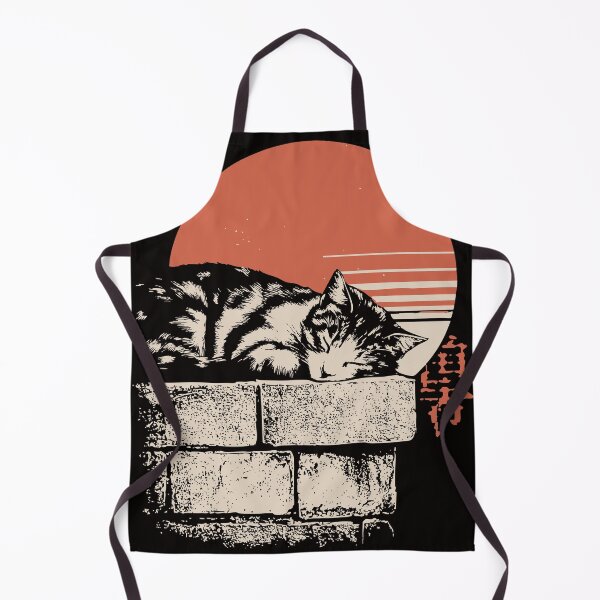 Item preview, Sleeping Cat on Wall – Wabi-Sabi Tranquility in Japanese Grunge Style designed and sold by TuncGK.