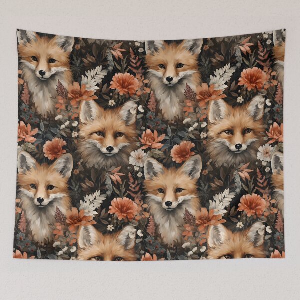 Item preview, Fox and Kit Cottage Floral designed and sold by Disney1955Fan.