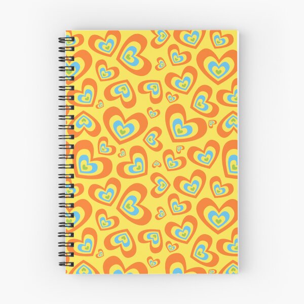 Item preview, Sunny Heart Pattern – Yellow, Orange & Teal Retro Love Design designed and sold by larissa-myrie.