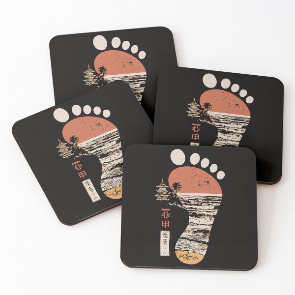 Item preview, Footprint Over Japan – Wabi-Sabi Coastal Minimalism designed and sold by TuncGK.