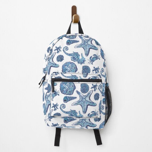 Artikelvorschau, Aquarell Muscheln und Meerestiere - Navy Kollektion entworfen und verkauft von PD-Coastal.
