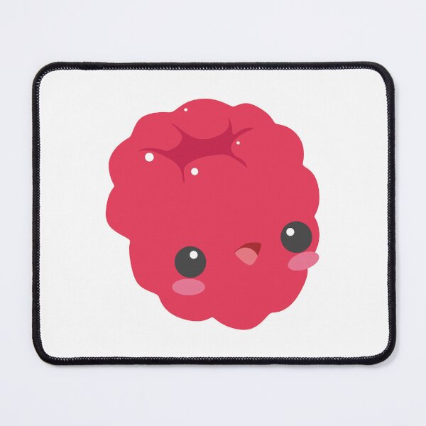 Item preview, Kawaii Raspberry Cute Fruit Illustration with Smiley Face designed and sold by Blueprint&co.