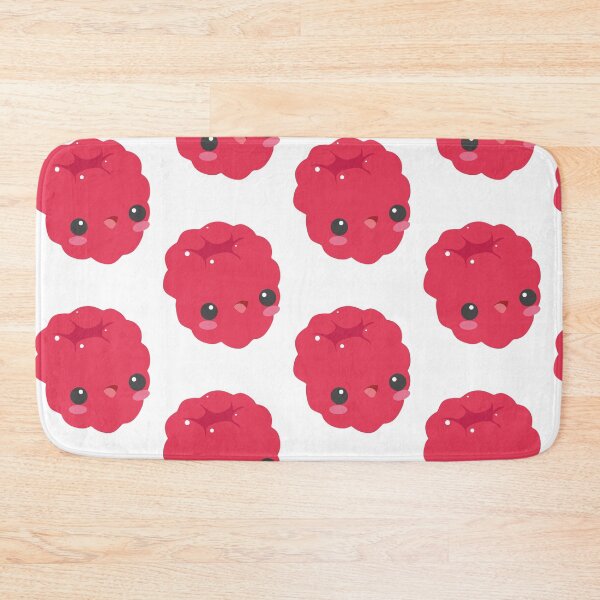 Item preview, Kawaii Raspberry Cute Fruit Illustration with Smiley Face designed and sold by Blueprint&co.