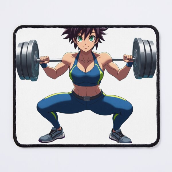 Item preview, Anime Girl Doing Squats – Kawaii Gym & Powerlifting Design designed and sold by panchoflex.