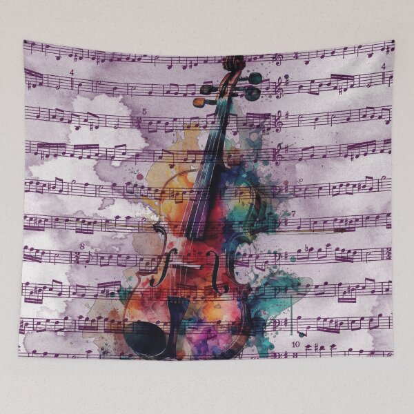 Item preview, Watercolor Violin with Sheet Music – Artistic Symphony Art designed and sold by sneidere9dace.