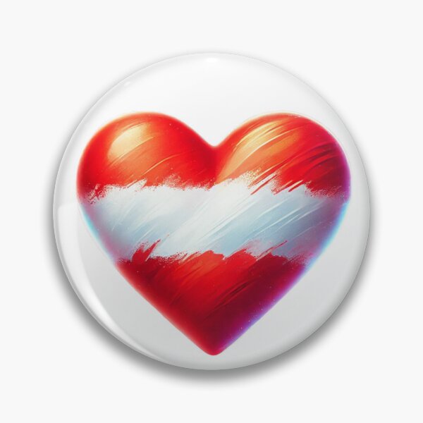 Item preview, Austria Heart Flag Watercolour Style designed and sold by FlagWardrobe.