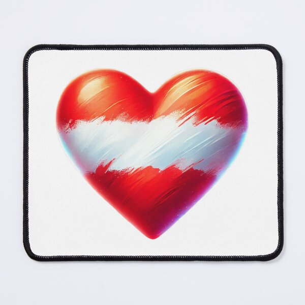 Item preview, Austria Heart Flag Watercolour Style designed and sold by FlagWardrobe.