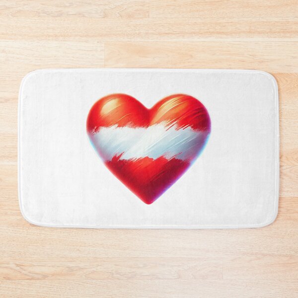 Item preview, Austria Heart Flag Watercolour Style designed and sold by FlagWardrobe.