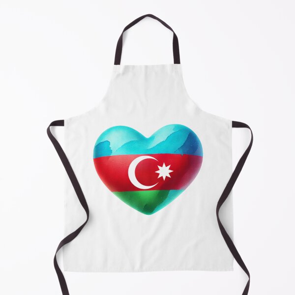 Item preview, Azerbaijan Heart Flag Watercolour Style designed and sold by FlagWardrobe.