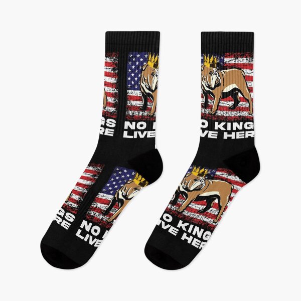 Item preview, No Kings Live Here – Patriotic Bulldog Anti Fascist Art designed and sold by Dmetalx Art Apparel.