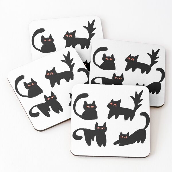 Item preview, Cute Black Cats w/ Orange Eyes  designed and sold by kimeiyra.