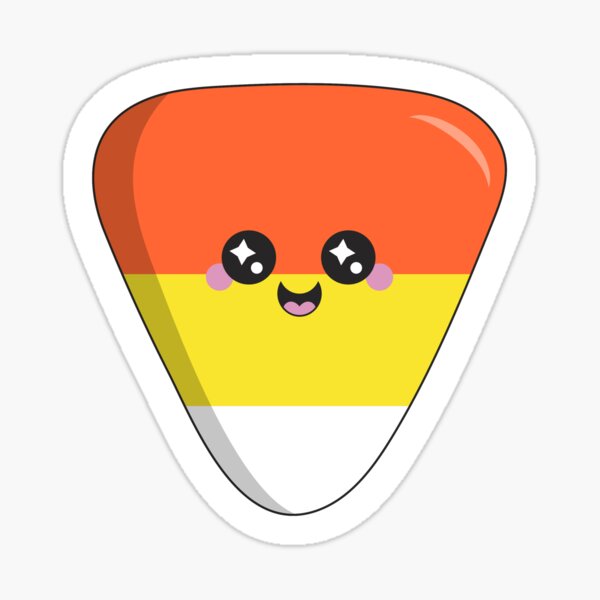 Candy Corn Kawaii – Cute Halloween Candy Character Art Sticker
